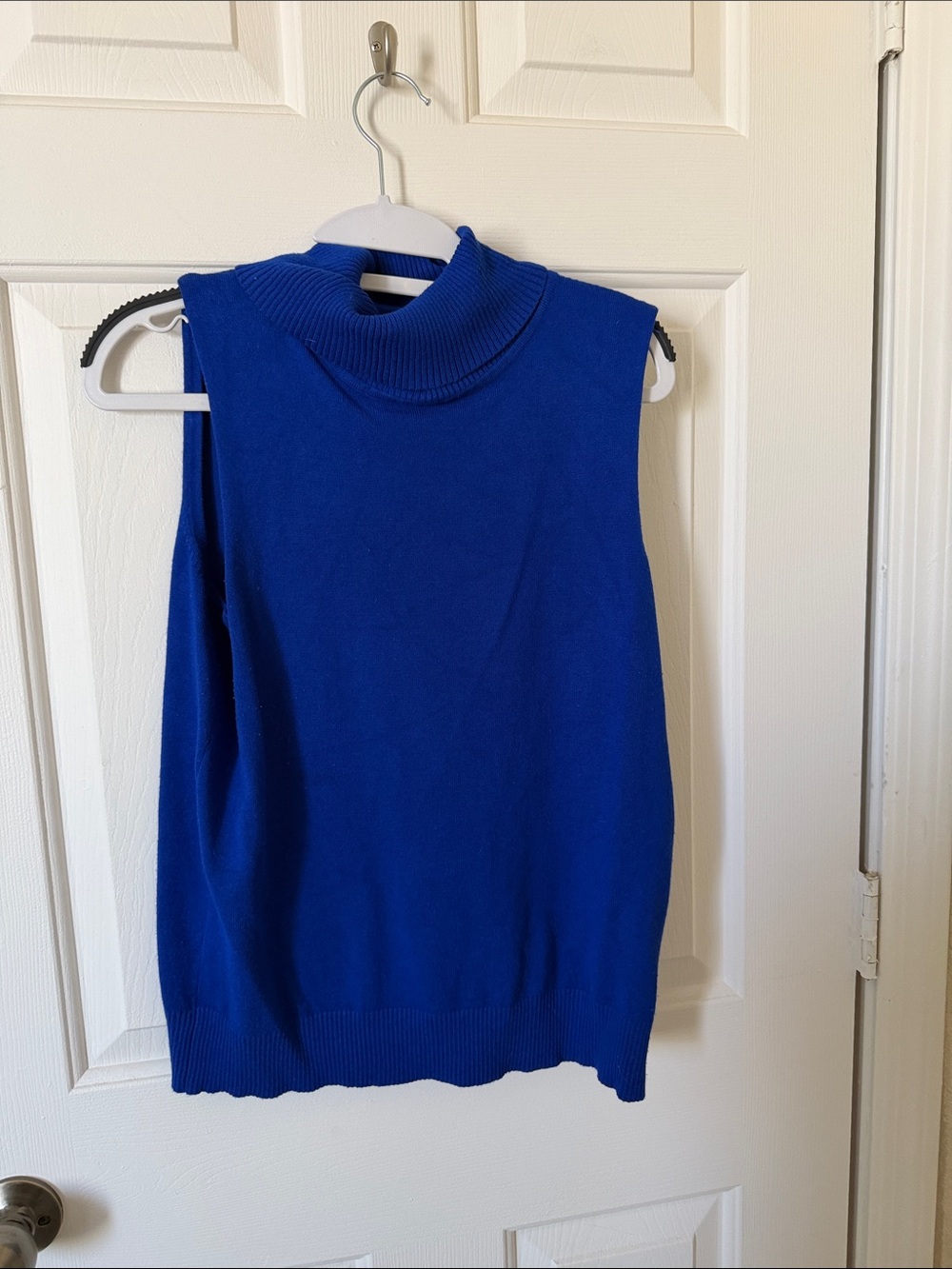 Source Unknown Sleeveless Turtleneck Top in Cobalt Blue